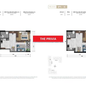 Bán căn 1PN + 1 dự án The Privia Khang Điền, tầng cao, giá cực tốt. Nhận ký gửi bán lại sản phẩm