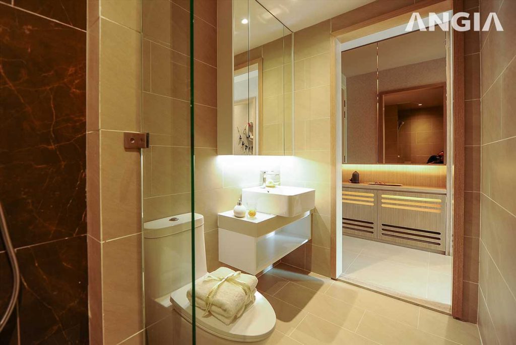 Toilet tại  căn hộ mẫu The Gió Riverside An Gia Dĩ An Bình Dương 