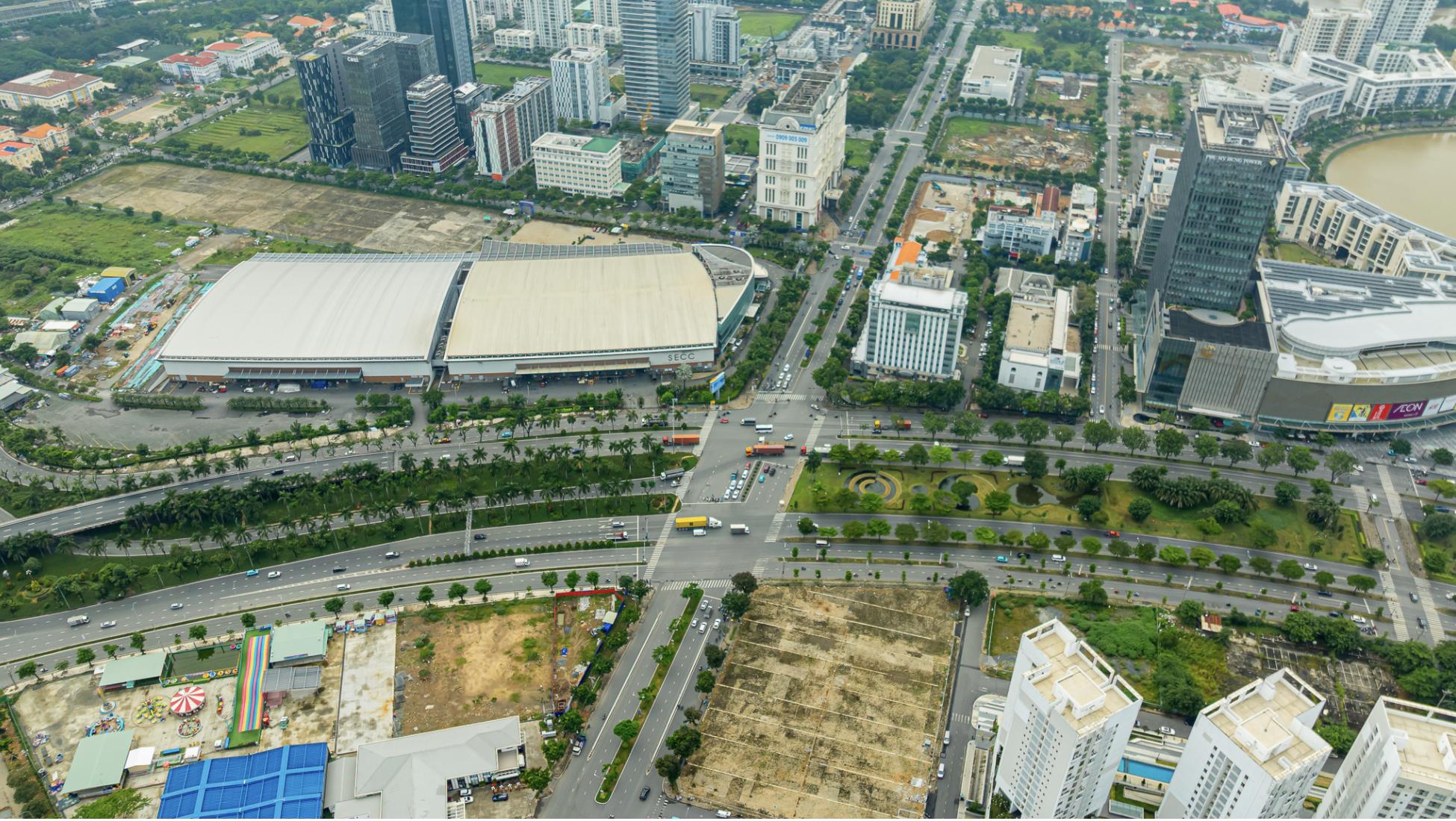 Toàn cảnh khu vực sẽ được Vingroup đầu tư gần 3 tỷ USD làm metro, nối trung tâm TP.HCM với siêu dự án lấn biển lớn nhất Việt Nam